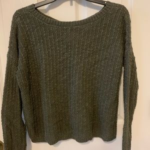 Hollister Olive Green Reversible Sweater
